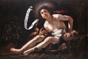STROZZI, Bernardo St John the Baptist et oil painting on canvas